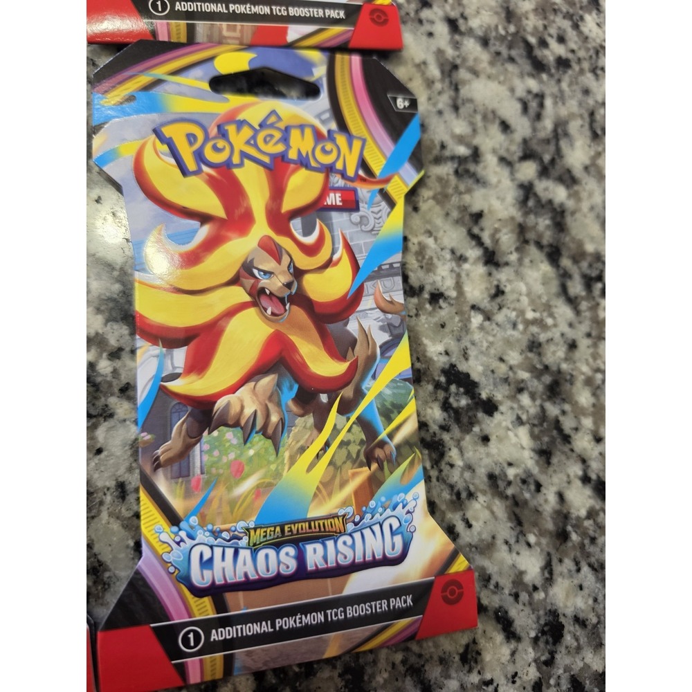 Pokémon TCG Chaos Rising Mega Evolution Booster Pack Factory Sealed  -4 Packs - Picture 5 of 11